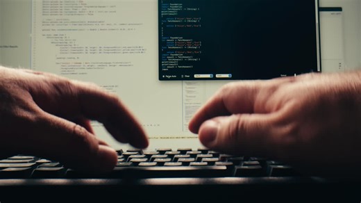 Close-up of Hands Typing Programming Code on Computer | Premium Stock Video Footage
