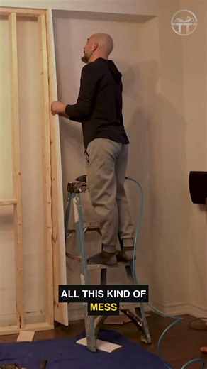 I Built This Fireplace Wall in Just 2 Days 🔥