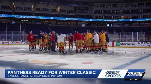 Florida Panthers practice at loanDepot Park ahead of 2026 Winter Classic in Miami