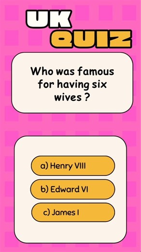 👑 Tudor History Quiz | King With Six Wives 🇬🇧 UK History MCQs #ukhistory #wife #famous #uk #quiz