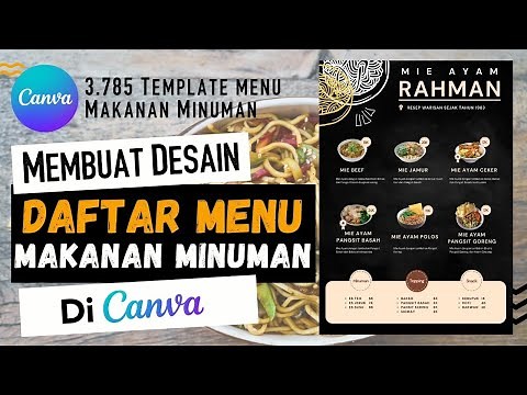 HOW TO EASY CREATE A FOOD MENU LIST IN CANVA | MORE ATTRACTIVE AND APPETIZER #CANVA #TUTORIAL