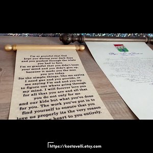 Personalized Wedding Vows Scroll – Anniversary Keepsake With Photo - Etsy