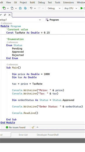 VB.Net - Constants and Enumerations
