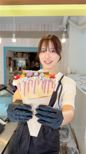 可愛すぎるいちごパイクレープ #japanesefood