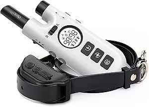 Dog Bark Collar 2 in 1 Dog Training Collar with Shock Vibration Beep, Waterproof Collar Remote Control Automatic Anti-Bark 2600ft for Small Medium Large Dogs