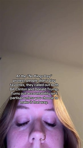 At the “No Kings Day” protest, people didn’t play favorites, they called out both Bill Clinton and Donald Trump. Turns out accountability isn’t partisan unless you choose to make it that way. #republican #trump #MAGA #democrats #fyp