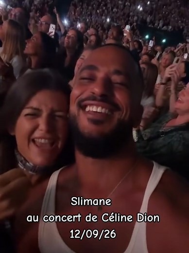 Slimane au concert de Céline Dion 12/09/26 Paris