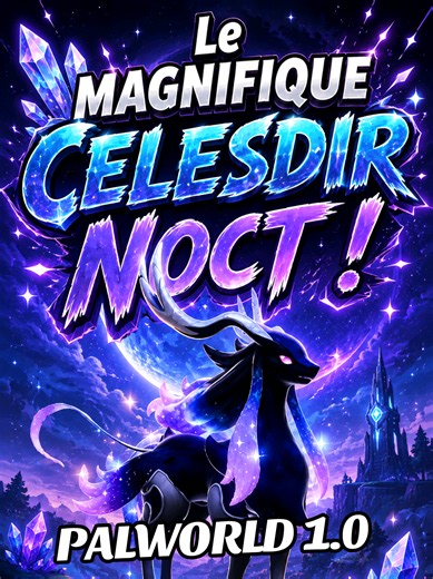 CE PAL EST INDISPENSABLE POUR CONSTRUIRE VOTRE TEAM META ! CELESDIR NOCT ! LE PAL LE PLUS BEAU DE PALWORLD 1.0 ! LE MEILLEUR PAL SUR LE CAMP POUR L'ABATTAGE AU NIVEAU 8. EXCELLENT EN COMBAT ! CNEST AVANT TOUT UN SOUTIEN INCROYABLE POUR BOOSTER LES STATS D'ATTAQUE DE VOS PALS ! CELESDIR NOCT EST JUSTE INCROYABLE ! #palworld #palworldgame #palworldgameplay #palworldguide #palworldfr