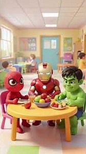 Baby Avengers Go to School | Kids Cartoon | Superhero Learning Video 🏫🕷️🤖💚
