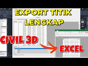 cara export titik koordinat latitude longitude dari civil 3d ke excel