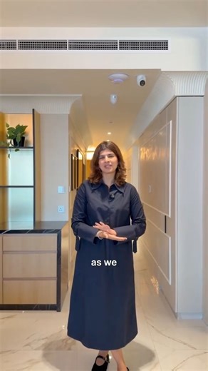 JEA on Instagram: "We recently handed over this apartment right on Dubai Marina for a lovely couple in their 80s. They wanted this home to feel like their retirement space, a place to relax, host their family, and enjoy the view without worrying about maintenance or constant upkeep. So every design choice was made with two things in mind, comfort and practicality. The entrance passage is one of the most used parts of the house, so it really needed to look good and work well at the same time. Her