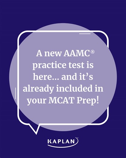 1K views | There are now 18 practice tests included in your MCAT prep! AAMC® has officially released their newest practice test and it's already available in your MCAT course resources. Learn more on our website: https://bit.ly/3pn6V7c | Kaplan Health | Facebook