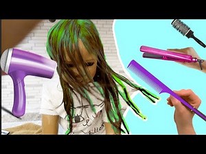 Reborn Hair Salon, Doing Reborn Kid Doll Malia Hair! I Reborn Role Play