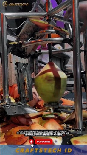Powerful & Efficient Coconut Peeling Machine for Removing Husks and Processing Coconuts #machine
