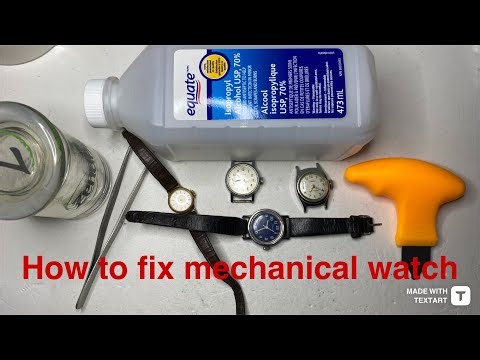 How to fix a stuck mechanical watch with rubbing alcohol