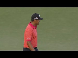 Tony Finau’s second birdie chip-in of Round 1 at Honda
