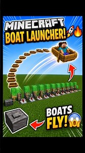 Minecraft Boat Launcher! 🚀🔥 #shorts #minecraft #ayyugaming012