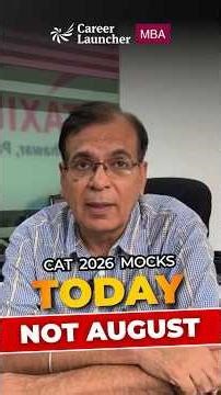 CAT 2026 Mock Strategy: Why Starting Early Changes Everything #cat2026 #shorts #catmocks