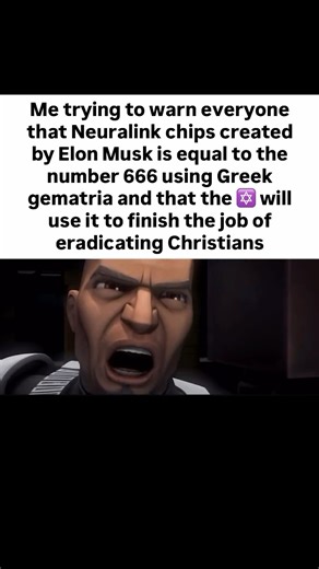 Cainen Swartz on Instagram: "Neuralink (or its transliteration into Greek letters as “Νευραλινκ”) equals the number 666 under a Greek-isopsephy (Greek gematria) calculation: For example: Ν = 50, Ε = 5, Υ = 400, Ρ = 100, Α = 1, Λ = 30, Ι = 10, Ν = 50, Κ = 20 → total 666 #jesus #christ #jesuschrist #christianity #christian #christians #jew #jews #messianicjew #messianicjews #messianicjudaism #judaism #meme #memes #antijudaism #antizionism #neuralink #order66 #starwars #starwarsmemes #endtimes #new