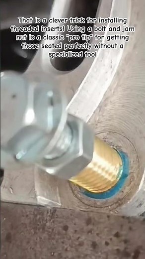 Pro Tip: The Easiest Way to Install Threaded Brass Inserts #MachinistTips #DIYHacks #MetalWorking