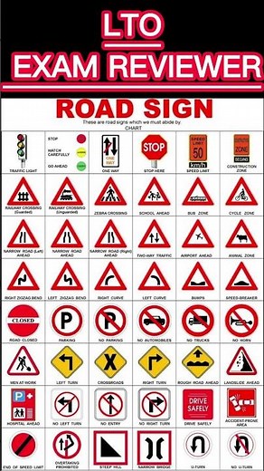ROAD SIGN LTO EXAM REVIEWER 2023