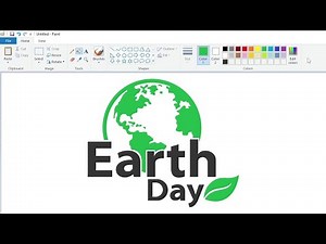 How to draw Earth Day logo using MS Paint | How to draw on your computer