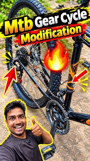 Gear Cycle Me Modification 🔥#shorts #rajucyclemechanic