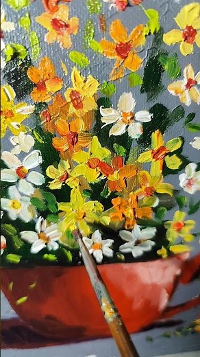 Flower Painting Made Easy | Oil Painting Tutorial for Beginners
