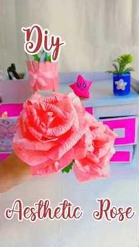 How to Make a Rose with Tissue Paper 🌹 #DIY #Shorts