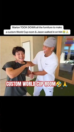 Jason CAUGHT Marlon making a World Cup room😭🙏 #marlon #jasontheweennews #worldcup
