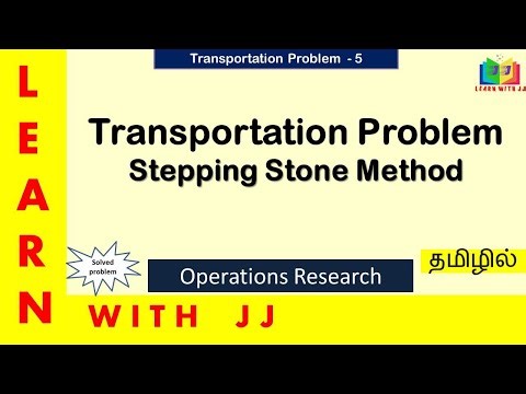 #operationsresearchintamil || Part 5 ||#steppingstonemethod || #transportaionproblem
