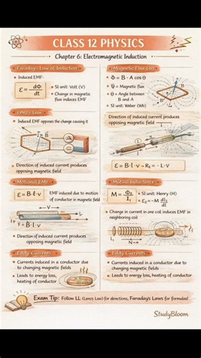 class 12 physics quick revision short notes #ytshorts #trending #upscmotivation #classxi