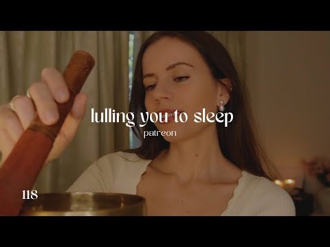 ASMR REIKI lulling you to sleep (singing bowl, energy plucking, crystal healing)
