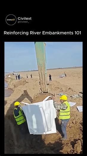 civilext on Instagram: "Strong rivers need stronger protection. 💪🌊 Here’s how levee reinforcement works—layering soil, compacting, and stabilizing embankments using heavy machinery and precise tools. Good equipment doesn’t just speed up the job… it saves entire communities. 🚜🛠️ Watch how engineering safeguards our rivers — follow for more civil insights! 🌍📐 #RiverLevee #FloodProtection #CivilEngineering #SiteWork #Earthwork #HeavyMachinery #EngineeringWorld #ConstructionNepal #Infrastructu
