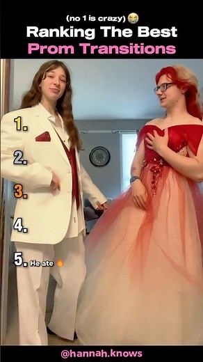 Ranking The BEST Prom Transitions (New) #shortsviral