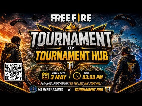🏆 FREE FIRE TOURNAMENT | MR HARRY GAMER × TOURNAMENT HUB | 3rd May @ 3:00 PM LIVE 🔴