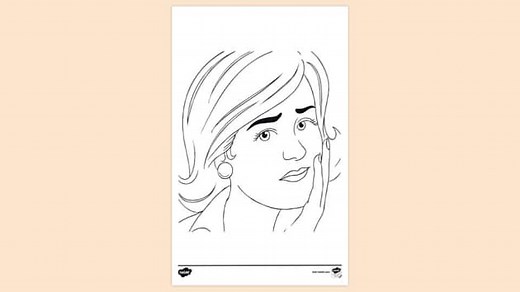 Pop Art Colouring Sheet