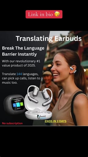 Best gift 🎁 ever to a loved one or yourself . Do not wait until it is too late ⏰… get it now, link in bio . #translatingearbuds #revolutionary #LCDtouchscren #viral #fypシ