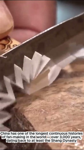 The mesmerizing process of creating a Chinese fan is truly hypnotic: