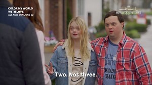 Who do you think will win this "two, not three" debate? Find out how dating goes for Kendall (Lily D. Moore) and Brad (David DeSanctis) in Sunday's all new "Color My World with Love"! | Hallmark Mystery