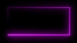 Download Rainbow color changing neon box frame glowing line for free