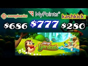 Swag/MyPoint: Merge Gardens LVL 35 to 100. Match 5 in every mode.