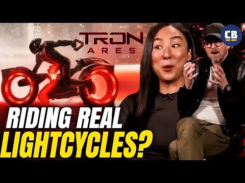 Riding REAL Lightcycles For Tron: Ares? - Tron: Ares Cast Talk Stunts, Legacy and MORE!