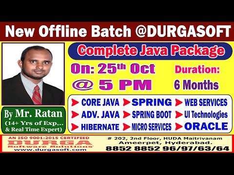 Complete Java Package Offline Training @ DURGASOFT