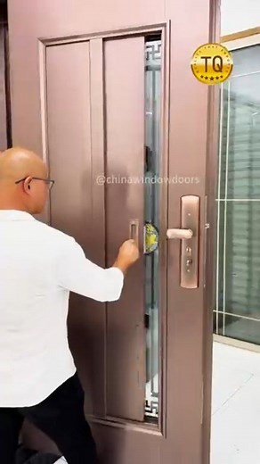 77K views · 1.3K reactions | 304 stainless steel entrance door.#swingdoor#entrancedoor#homedecor #homedoor#homedecor#entrancegate#aluminumdoor #door #doordesign #doorfactory #love #homedecor #outdoortiles #safetydoor #carporch #patio #houserenvation#aluminumgate | chinawindowdoors | Facebook