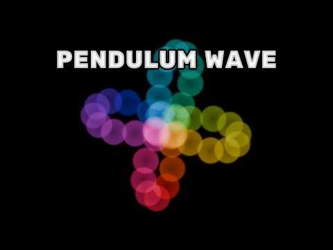 Rainbow pendulum wave with relaxing bells and polyrhythms - #pendulumwave