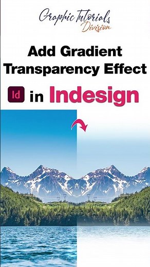 Add Gradient Transparency Effect in Indesign l #shorts
