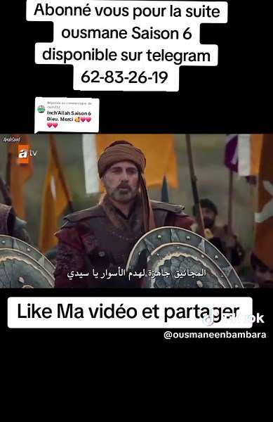 Ousmane Saison 6 maintenant disponible sur Telegram