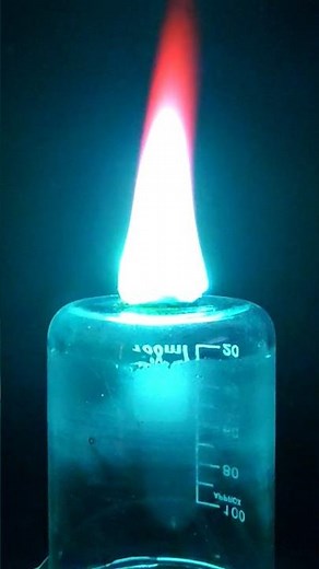 🔥 Fuego AZUL con 🧪Cloruro de COBRE 🪙 #chemistry #bluefire #cooper