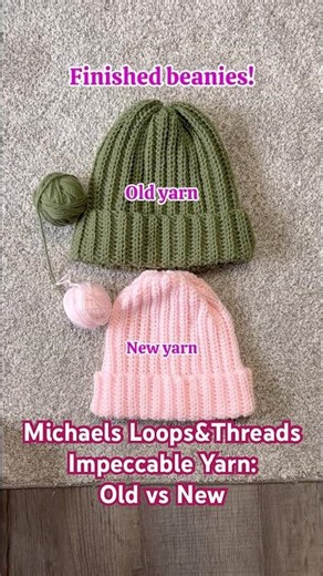 Michaels Loops&Threads Impeccable Yarn: Old vs New #yarn #yarnlove #crochet #crocheting #fiberart